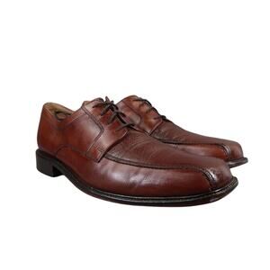 Bostonian Shoes Mens 11 Oxford Derby Dress Bike Toe Leather Brown Classic Formal